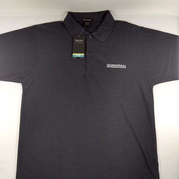 Rivers End Mens large Golf Polo Shirt Gray - Picture 1 of 3